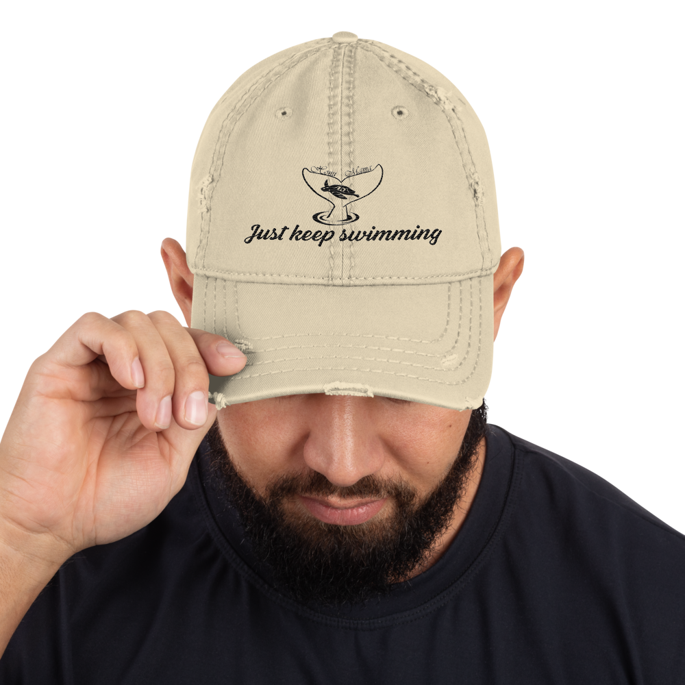 Ocean View Distressed Dad Hat (Khaki)