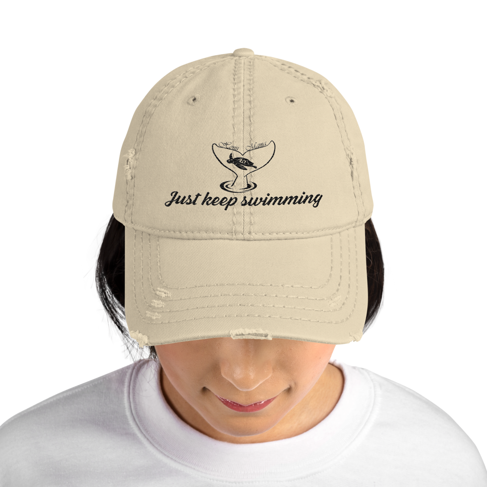 Ocean View Distressed Dad Hat (Khaki)