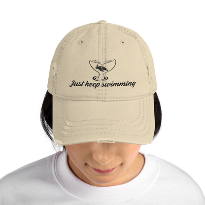 Ocean View Distressed Dad Hat (Khaki)